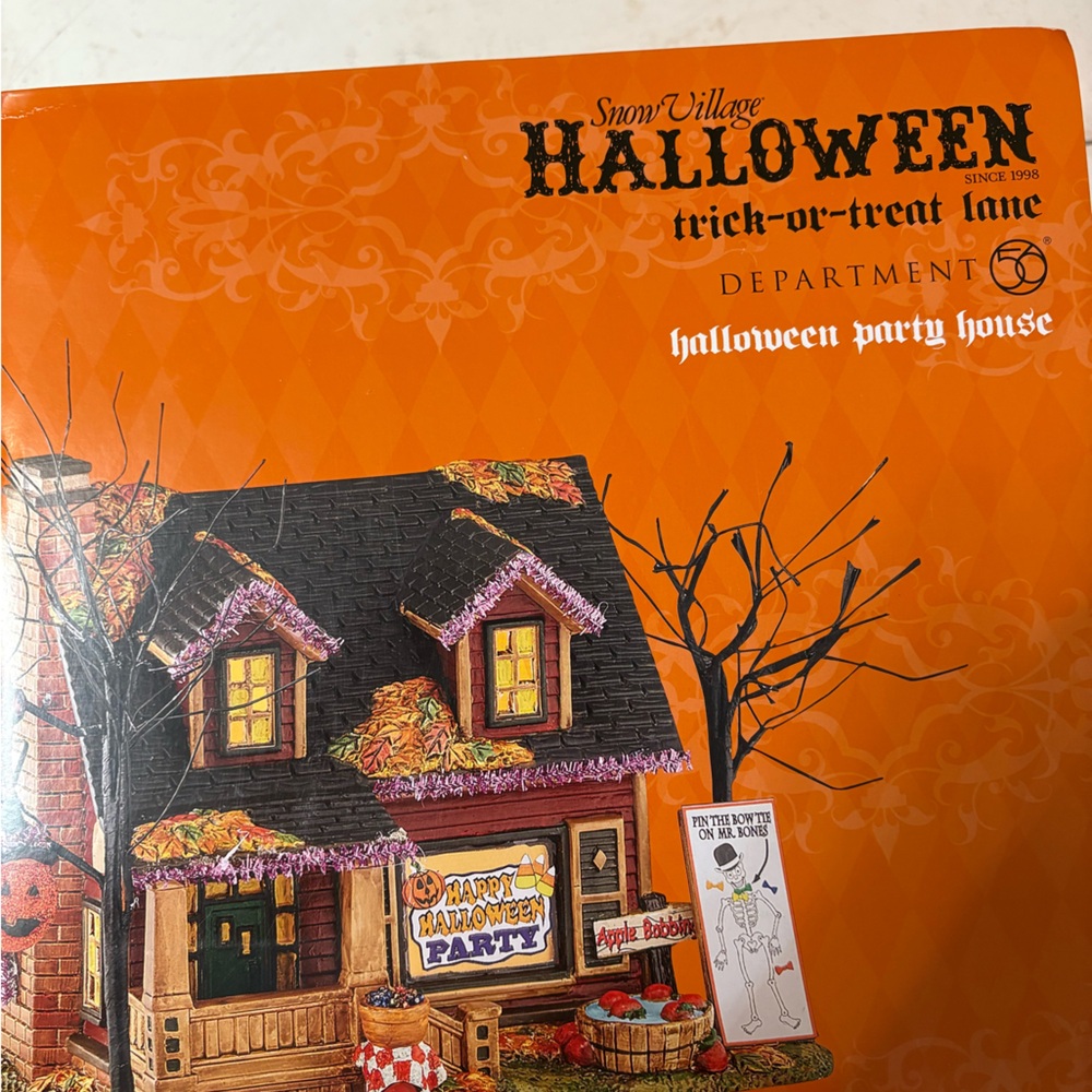 Department 56 Halloween Village House with Orange and Black Accents